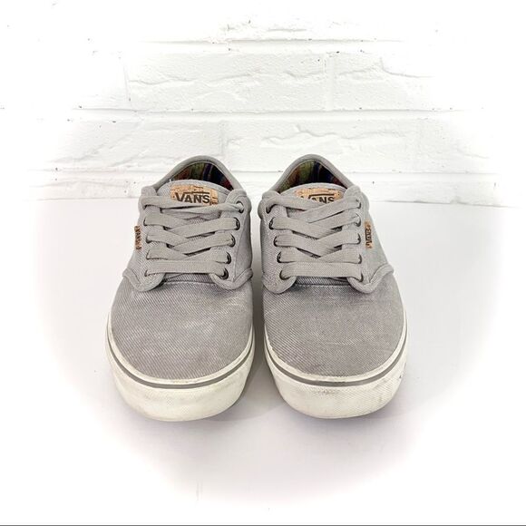 🚨4/$25 VANS Gray Lace Up Sneaker with Cork Detail Size 8.5 - Picture 1 of 6